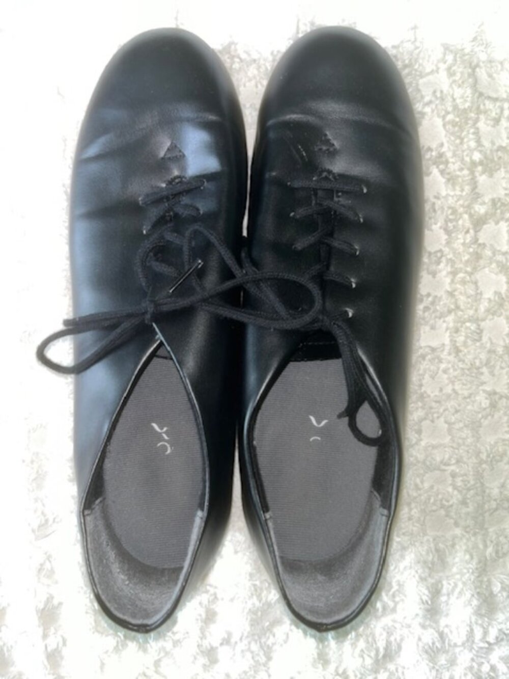 Capezio black lace-up tap shoes, "Tic Tap Toe" Style